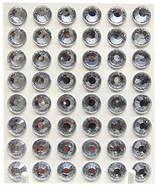 Kunst-Diamant-Sticker rund 10mm crystal